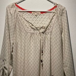 cream color blouse